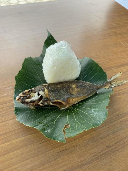 おにぎりと魚の唐揚げ.jpg